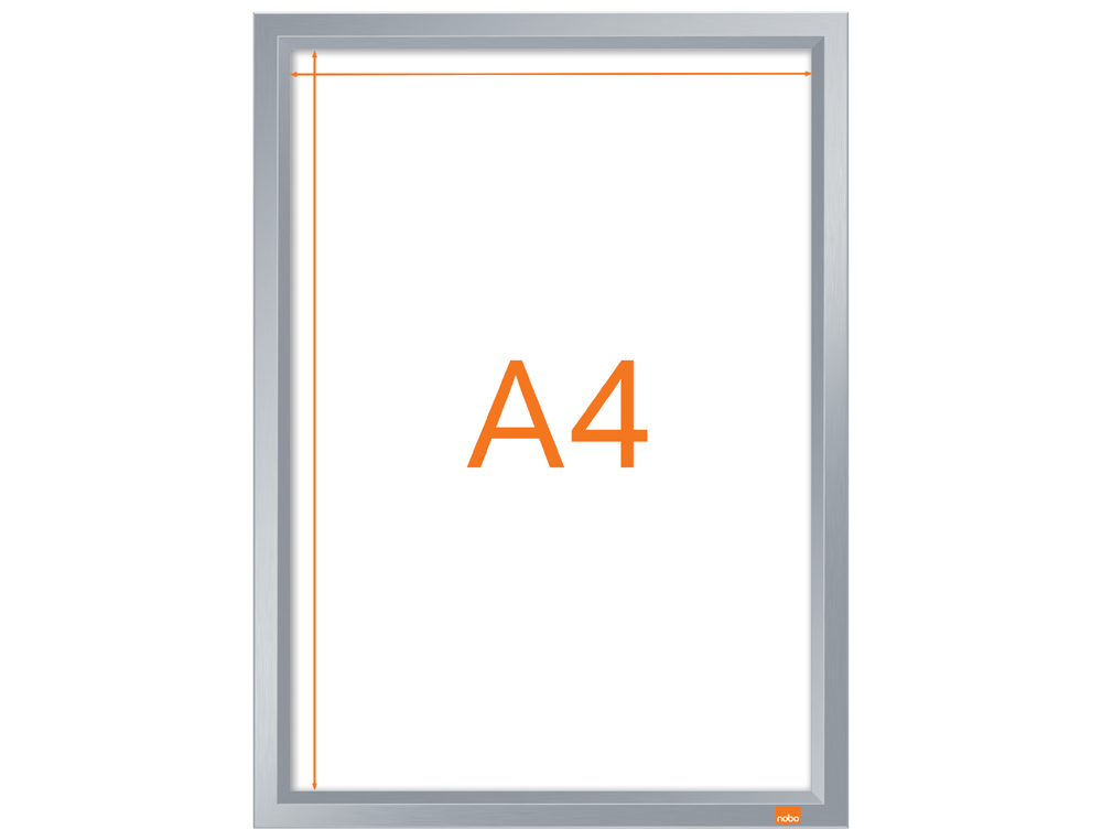 MOLDURA PORTA ANUNCIOS NOBO IMPRESSION PRO DIN A4 MOLDURA DE CLIP ALUMINIO 235X13X325 MM