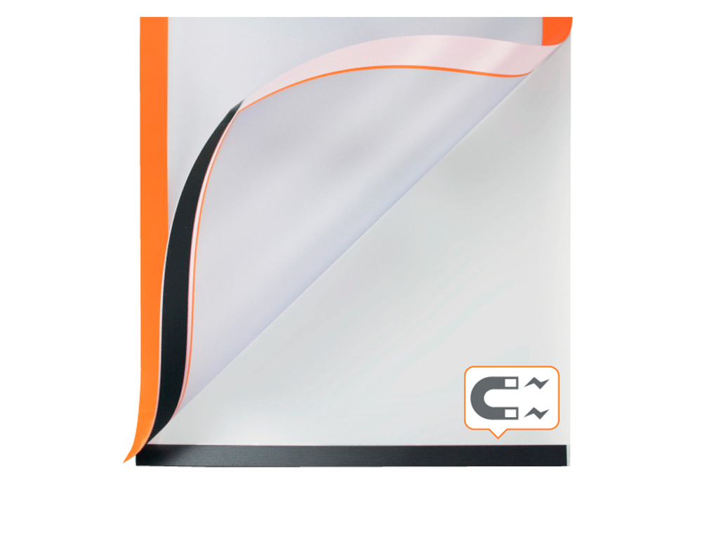 MOLDURA PORTA ANUNCIOS NOBO DIN A3 MOLDURA MAGNETICA AUTO ADESIVA COR LARANJA PACK DE 2 UNIDADES