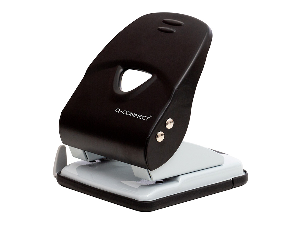 FURADOR Q-CONNECT KF14221 2 FUROS PRETO ABERTURA 3,5 MM CAPACIDADE 40 FOLHAS