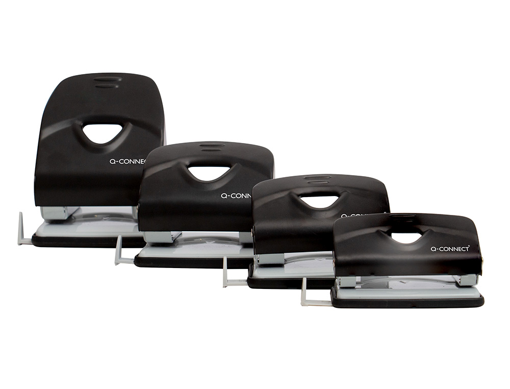 FURADOR Q-CONNECT KF14221 2 FUROS PRETO ABERTURA 3,5 MM CAPACIDADE 40 FOLHAS