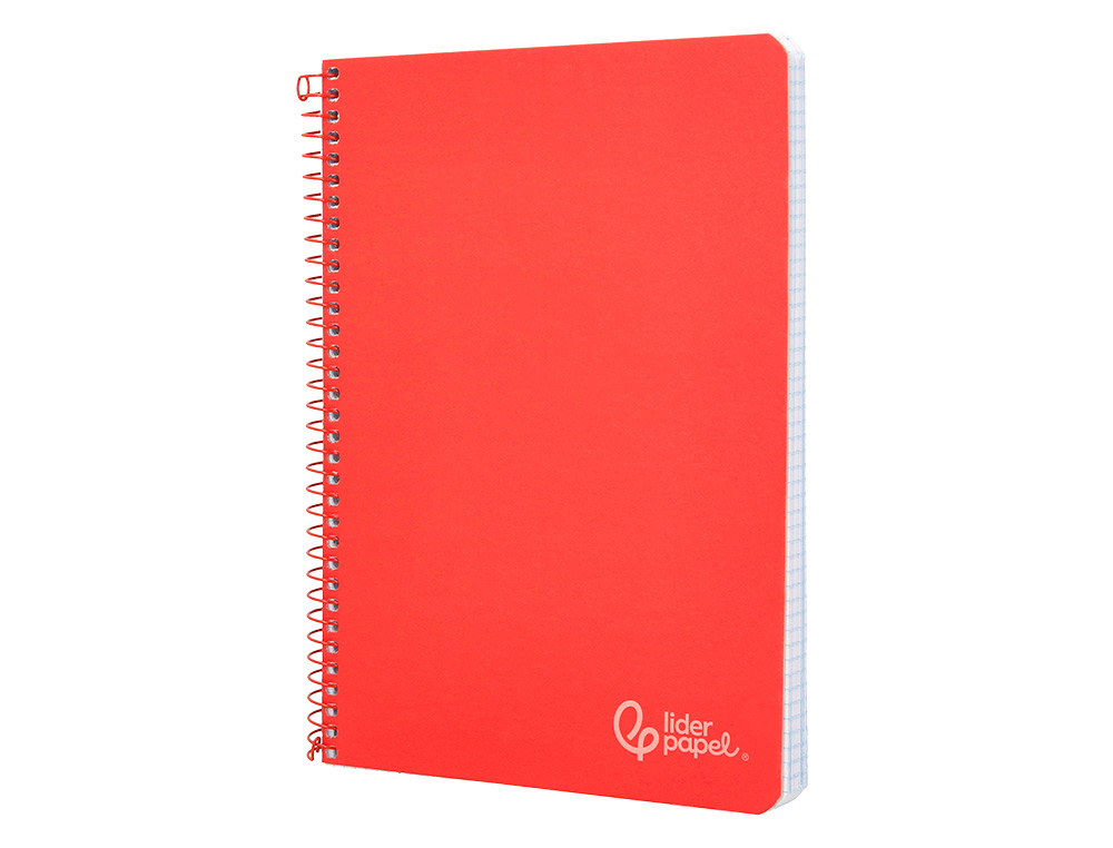 CADERNO ESPIRAL LIDERPAPEL WITTY DIN A4 CAPA DURA 80F 90GR PAUTADO COM MARGEM COR VERMELHO