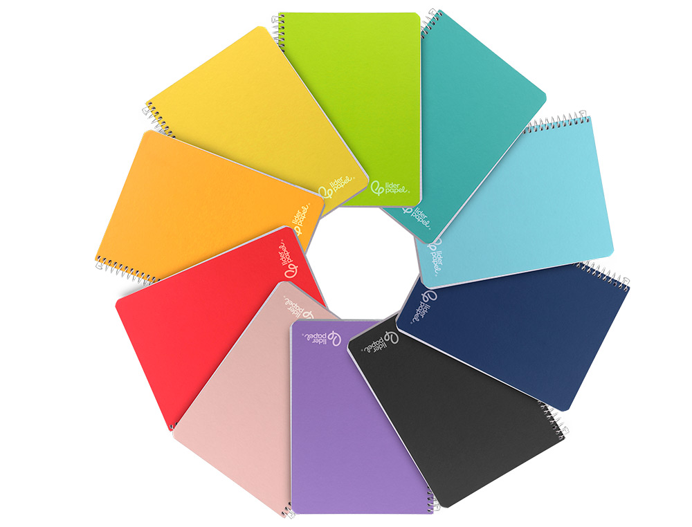 CADERNO ESPIRAL LIDERPAPEL DIN A5 WITTY CAPA DURA 80 F 90 GR LISO SEM MARGEM CORES SORTIDAS