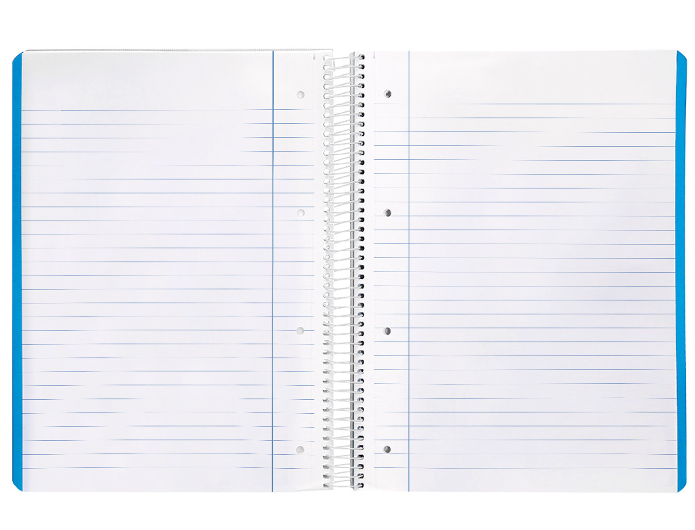 CADERNO ESPIRAL LIDERPAPEL SMART MICRO DIN A4 CAPA SUAVE 80 F 75GR PAUTADO 7 MM DUPLA MARGEM 4 FUROS CORES SORTIDAS