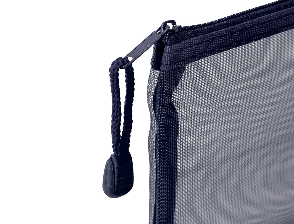 BOLSA COM FECHO DE CORRER LIDERPAPEL POLIESTER TRANSPIRAVEL MULTIUSOS DIN A4 AZUL MARINHO
