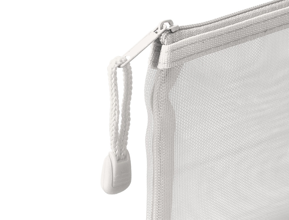 BOLSA COM FECHO DE CORRER LIDERPAPEL POLIESTER TRANSPIRAVEL MULTIUSOS DIN A5 BRANCO
