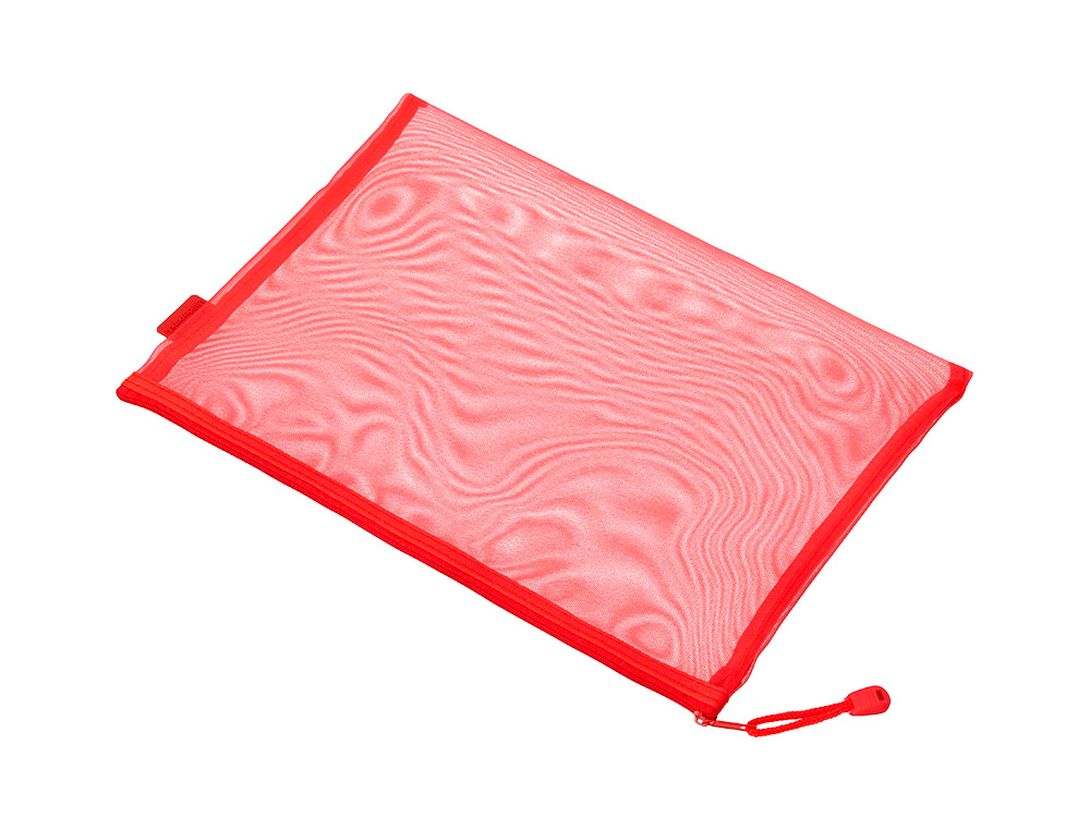 BOLSA COM FECHO DE CORRER LIDERPAPEL POLIESTER TRANSPIRAVEL MULTIUSOS DIN A5 CINZA