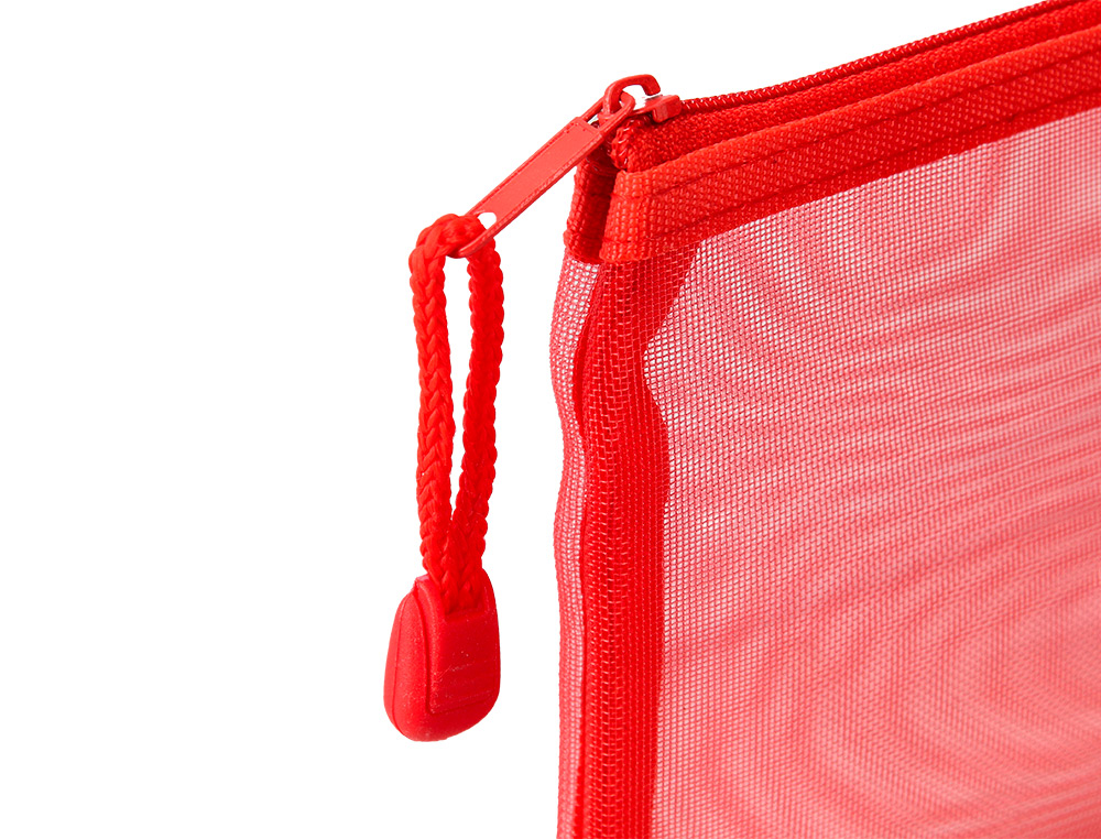 BOLSA COM FECHO DE CORRER LIDERPAPEL POLIESTER TRANSPIRAVEL MULTIUSOS DIN A5 CINZA