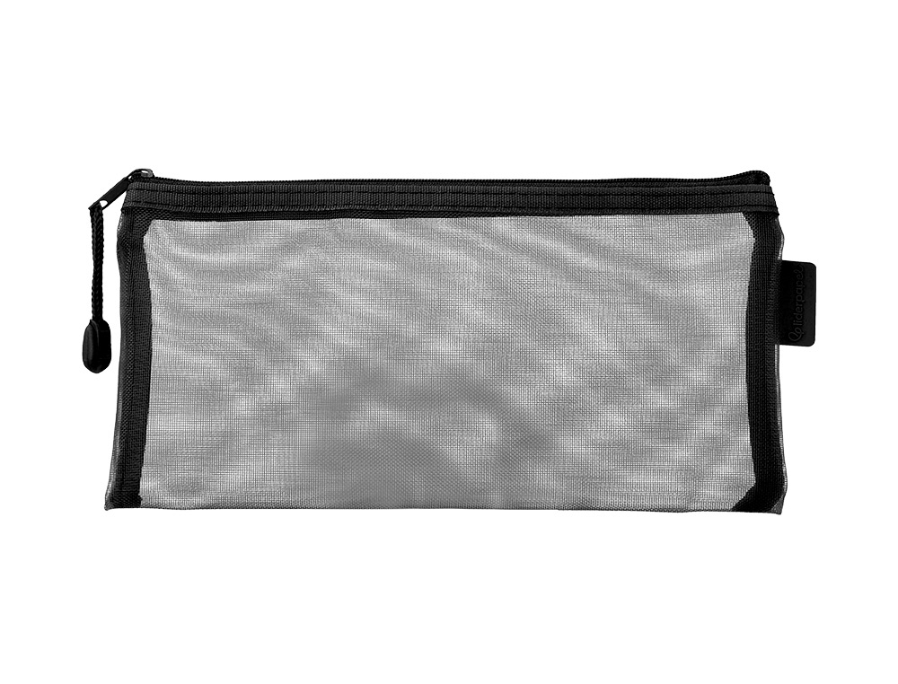 BOLSA COM FECHO DE CORRER LIDERPAPEL POLIESTER TRANSPIRAVEL MULTIUSOS TICKET 230X115 MM PRETO