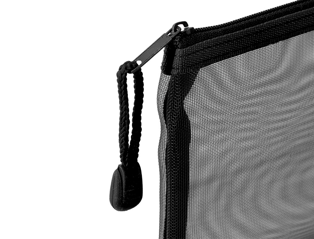 BOLSA COM FECHO DE CORRER LIDERPAPEL POLIESTER TRANSPIRAVEL MULTIUSOS TICKET 230X115 MM PRETO