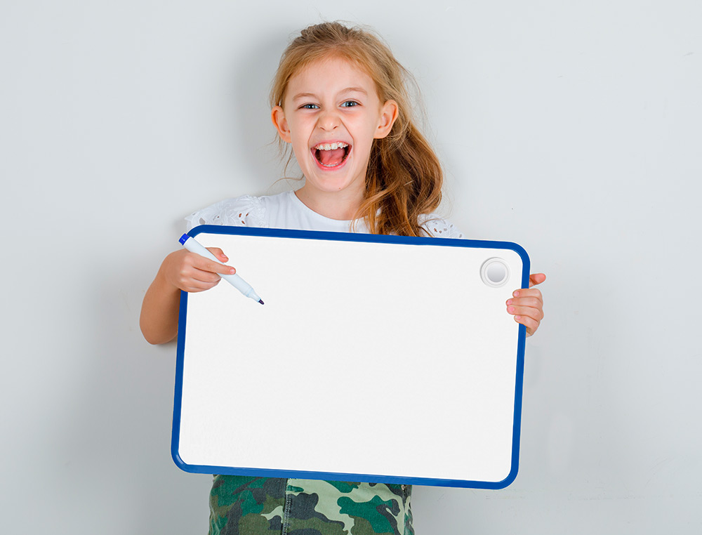 QUADRO BRANCO LIDERPAPEL 30X42 CM MAGNETICO DUPLA FACE LISO COM MARCADOR IMAN E APAGADOR