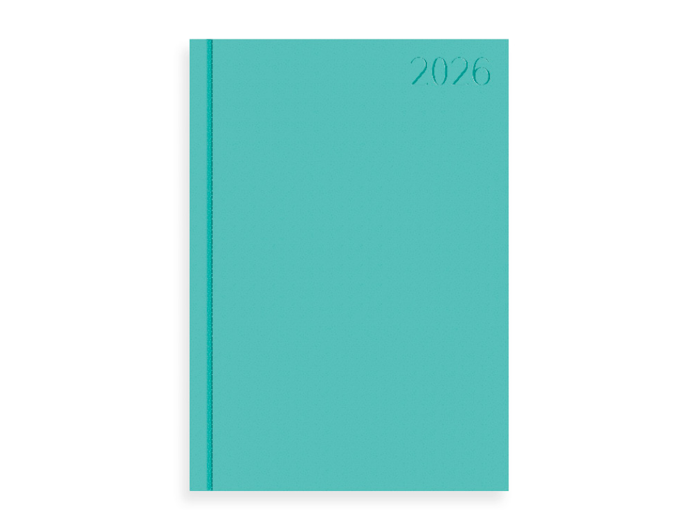 AGENDA ENCADERNADA LIDERPAPEL CORFU 15X21 2026 DIA PAGINA MENTA PAPEL 60 GR FSC