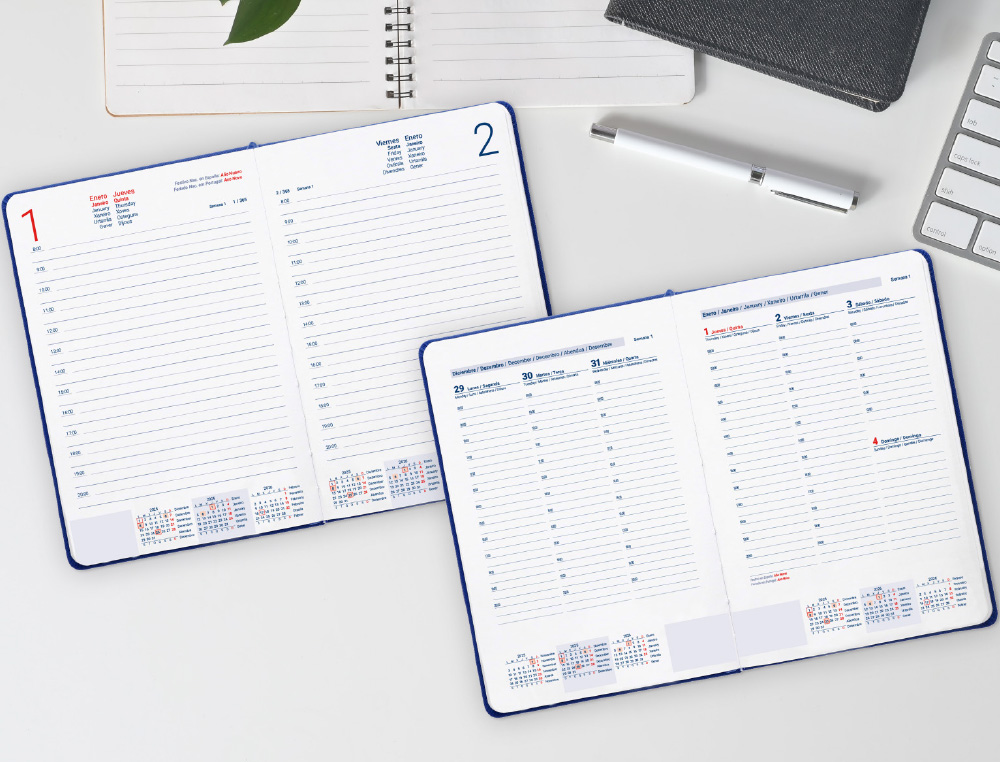 AGENDA ENCADERNADA LIDERPAPEL CORFU A5 2026 SEMANA VISTA PRETO PAPEL 60 GR FSC