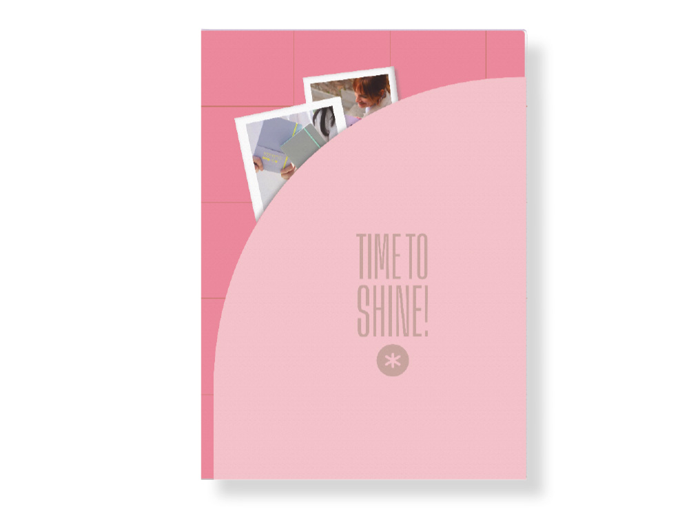 AGENDA ENCADERNADA ANTARTIK TIME TO SHINE A5+ 2026 DIA PAGINA ROXO PAPEL 80 GR FSC