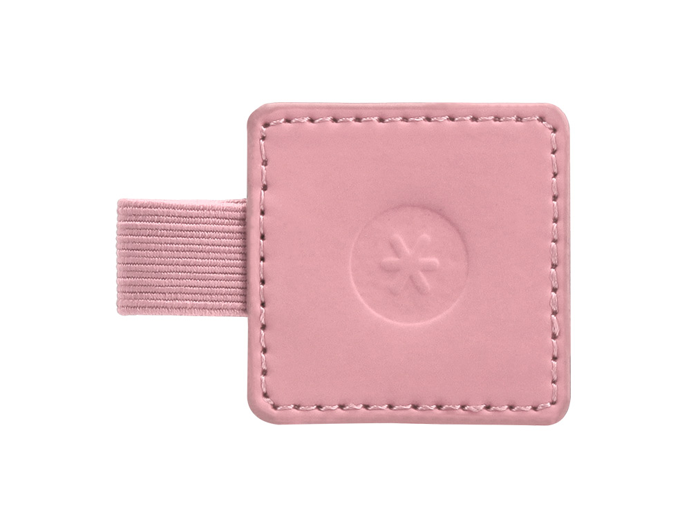 PORTABOLIGRAFO AUTOADHESIVO ANTARTIK PARA CUADERNO NOTE CON ELASTICO HASTA 15 MM GROSOR 80 MM ROSA 40X40 MM