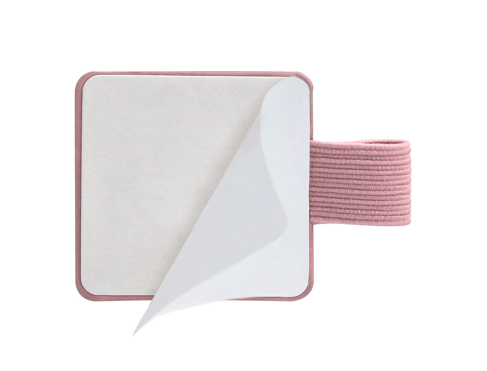 PORTABOLIGRAFO AUTOADHESIVO ANTARTIK PARA CUADERNO NOTE CON ELASTICO HASTA 15 MM GROSOR 80 MM ROSA 40X40 MM
