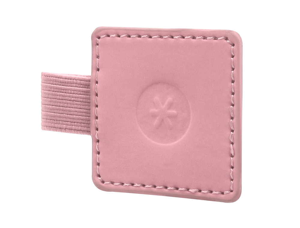 PORTABOLIGRAFO AUTOADHESIVO ANTARTIK PARA CUADERNO NOTE CON ELASTICO HASTA 15 MM GROSOR 80 MM ROSA 40X40 MM