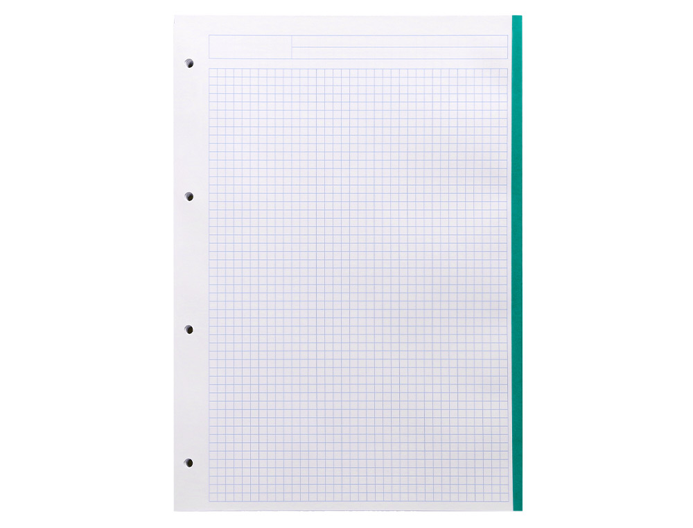 RECARGA A4 ANTARTIK 80 FOLHAS 90 GR QUADRICULA 5 MM 4 FUROS BANDAS DE 5 CORES PASTEL