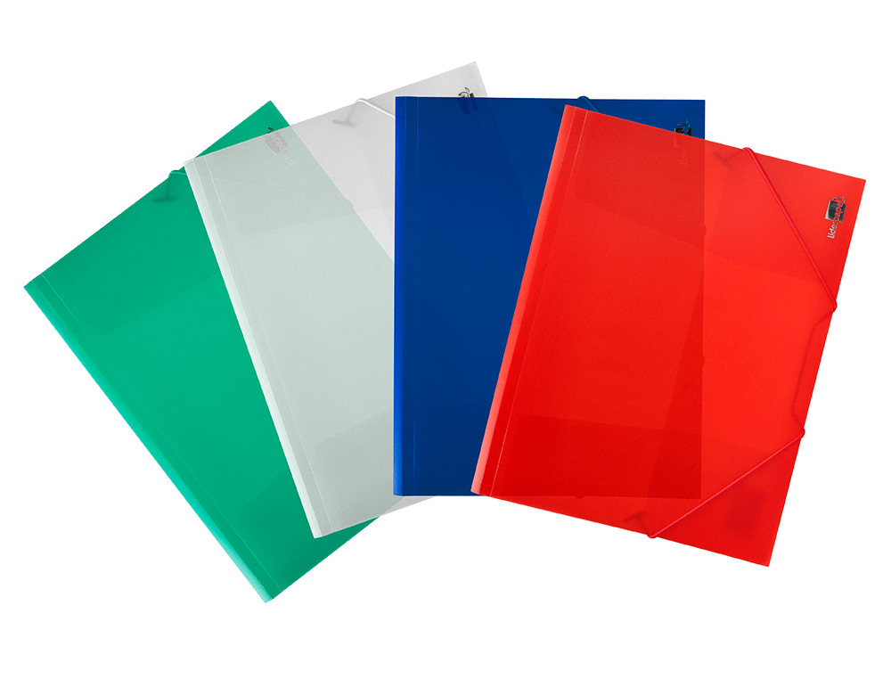 PASTA DE ELASTICOS POLIPROPILENO LIDERPAPEL DIN A4 AZUL