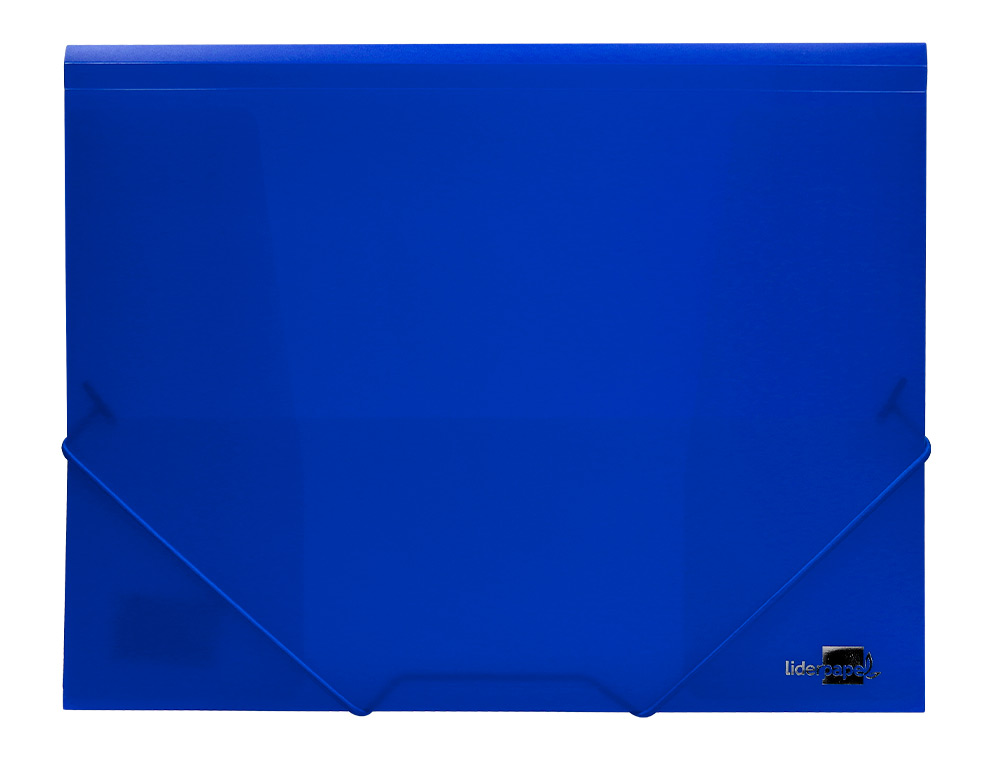 PASTA DE ELASTICOS POLIPROPILENO LIDERPAPEL DIN A4 AZUL
