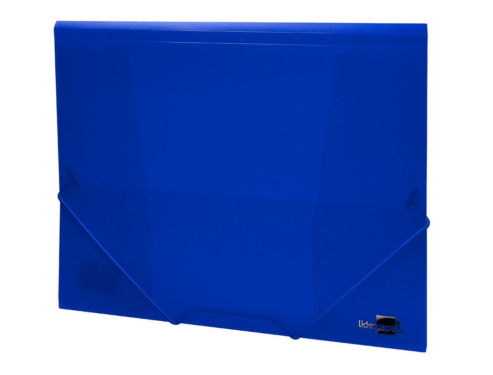 PASTA DE ELASTICOS POLIPROPILENO LIDERPAPEL DIN A4 AZUL
