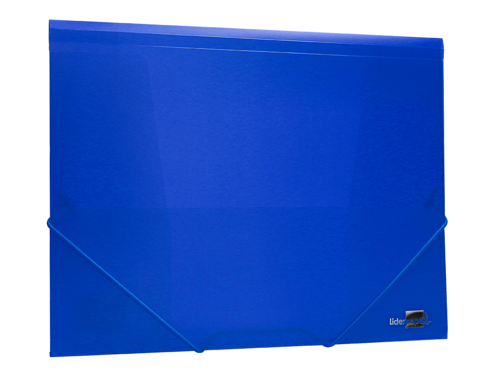 PASTA DE ELASTICOS POLIPROPILENO LIDERPAPEL DIN A4 AZUL