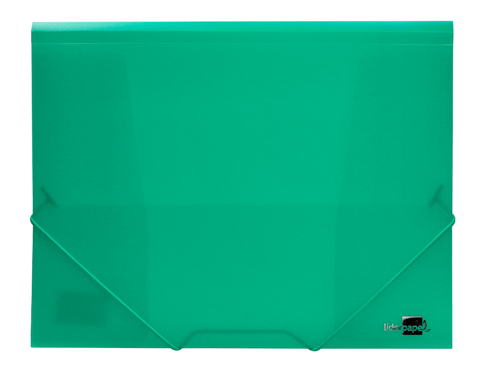 PASTA DE ELASTICOS POLIPROPILENO LIDERPAPEL DIN A4 VERDE
