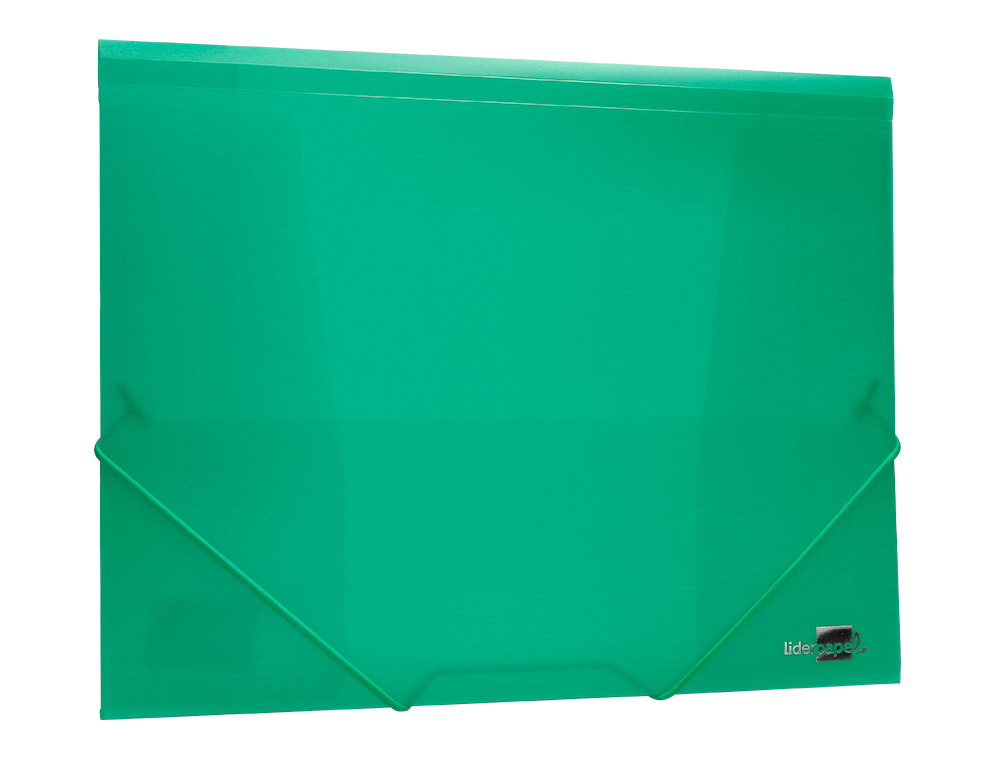 PASTA DE ELASTICOS POLIPROPILENO LIDERPAPEL DIN A4 VERDE