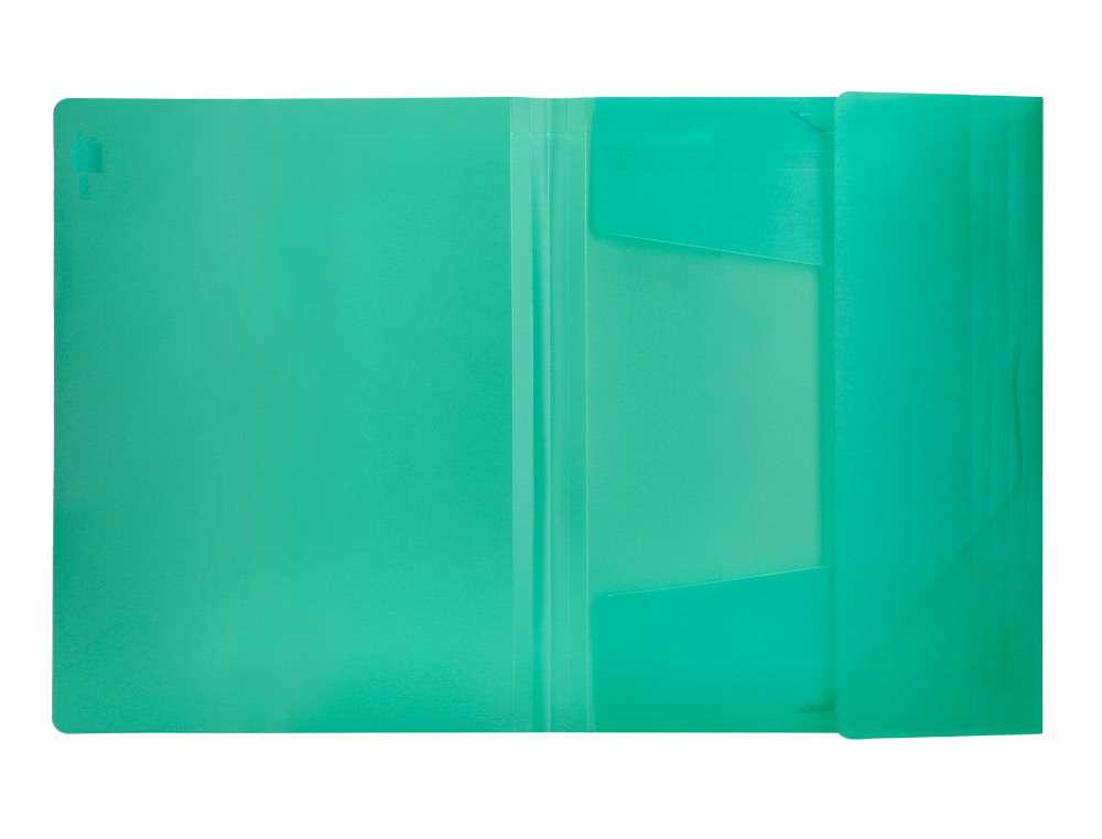 PASTA DE ELASTICOS POLIPROPILENO LIDERPAPEL DIN A4 VERDE
