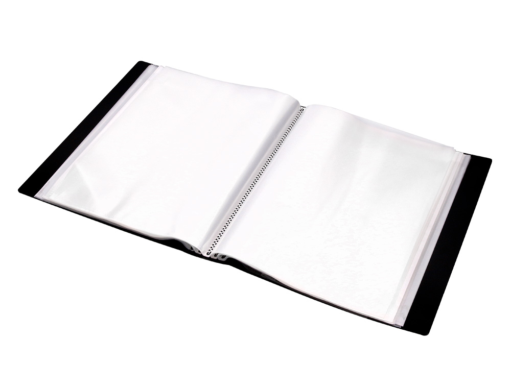 CAPA CATALOGO LIDERPAPEL 100 BOLSAS DIN A4 PRETA COM CAIXA