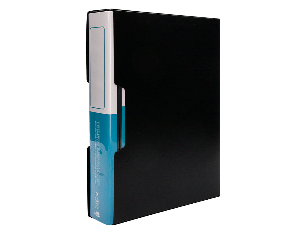 CAPA CATALOGO LIDERPAPEL 100 BOLSAS DIN A4 PRETA COM CAIXA