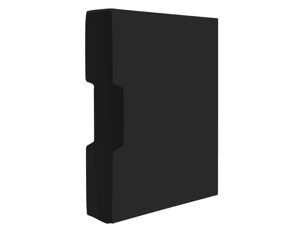 CAPA CATALOGO LIDERPAPEL 100 BOLSAS DIN A4 PRETA COM CAIXA