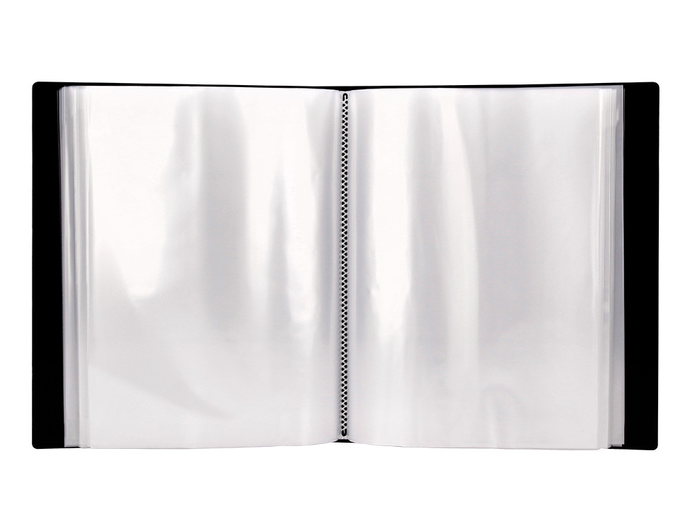 CAPA CATALOGO LIDERPAPEL 100 BOLSAS DIN A4 PRETA COM CAIXA