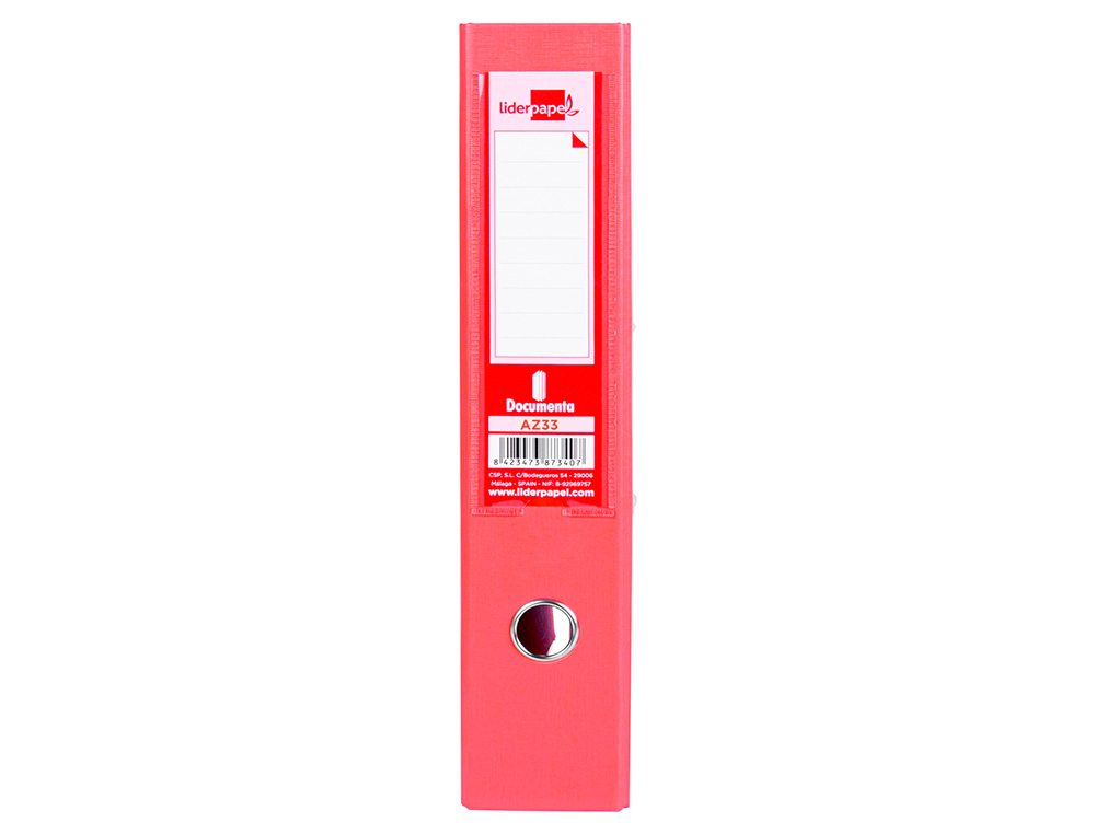 PASTA DE ARQUIVO DE ALAVANCA LIDERPAPEL DOCUMENTA PVC FOLIO LOMBADA 75 MM VERMELHO