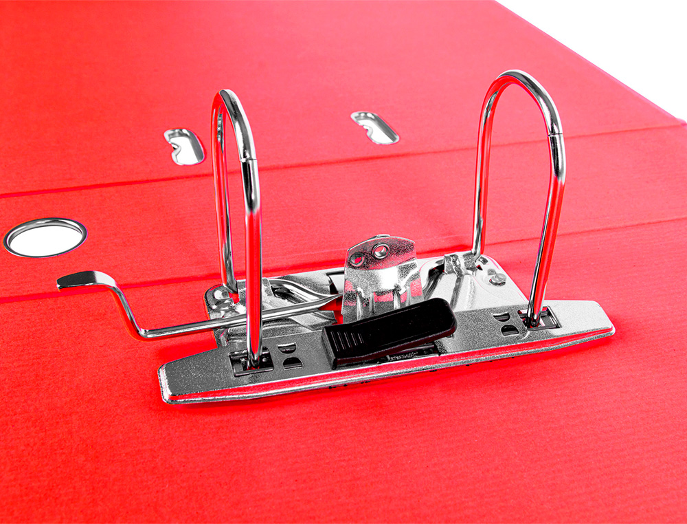 PASTA DE ARQUIVO DE ALAVANCA LIDERPAPEL DOCUMENTA PVC FOLIO LOMBADA 75 MM VERMELHO