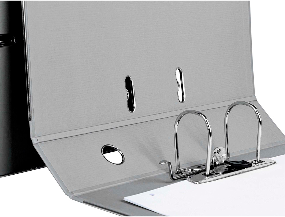 PASTA DE ARQUIVO DE ALAVANCA LIDERPAPEL DOCUMENTA PVC FOLIO LOMBADA 75 MM CINZA