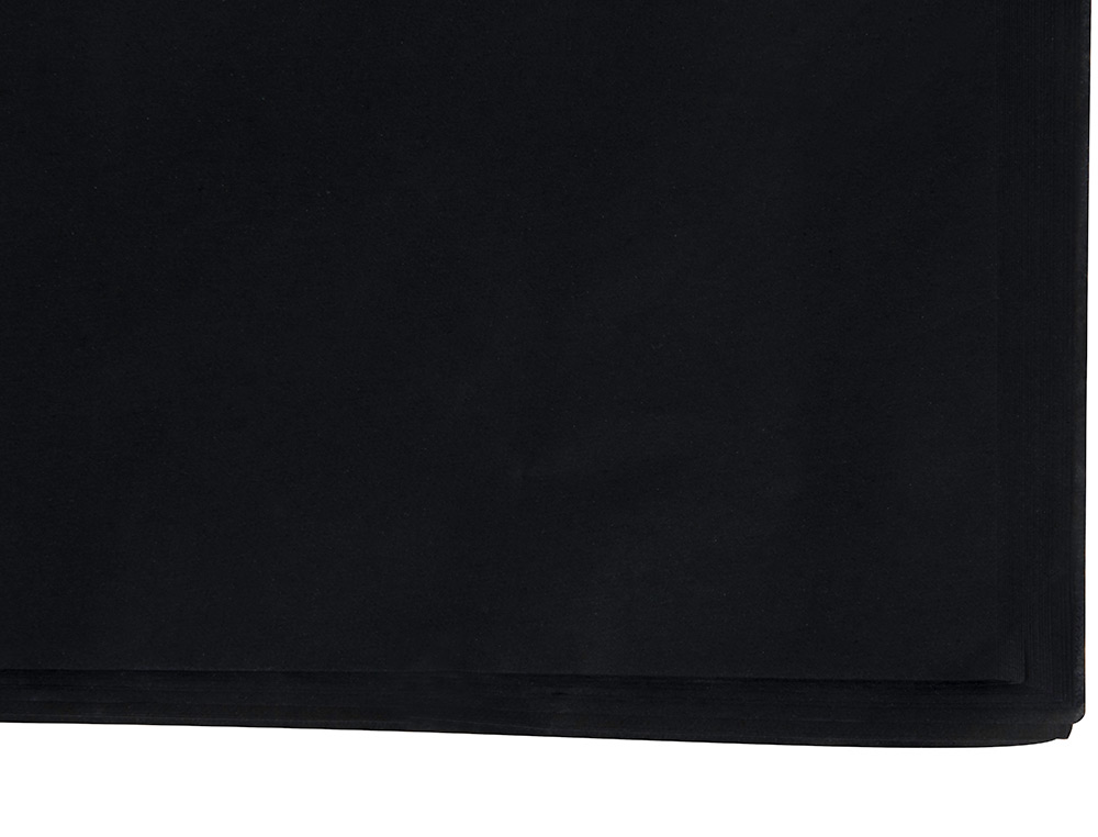 PAPEL SEDA LIDERPAPEL 52 X 76 CM 18 GR PRETO EMBALAGEM DE 25 FOLHAS