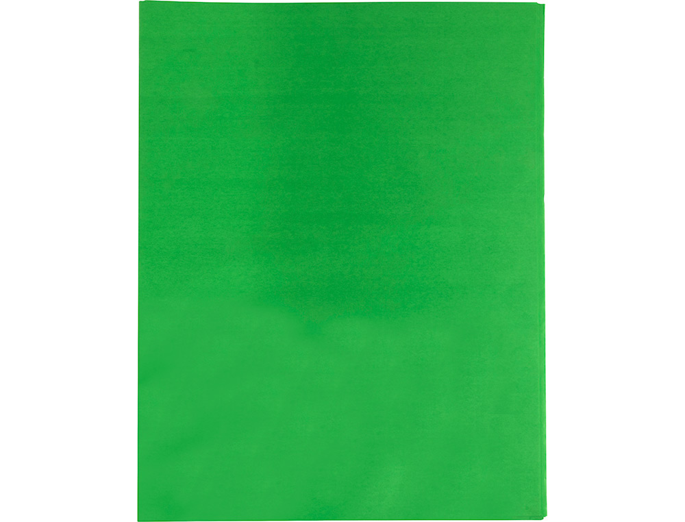 PAPEL SEDA LIDERPAPEL 52 X 76 CM 18 GR VERDE MEDIO EMBALAGEM DE 25 FOLHAS