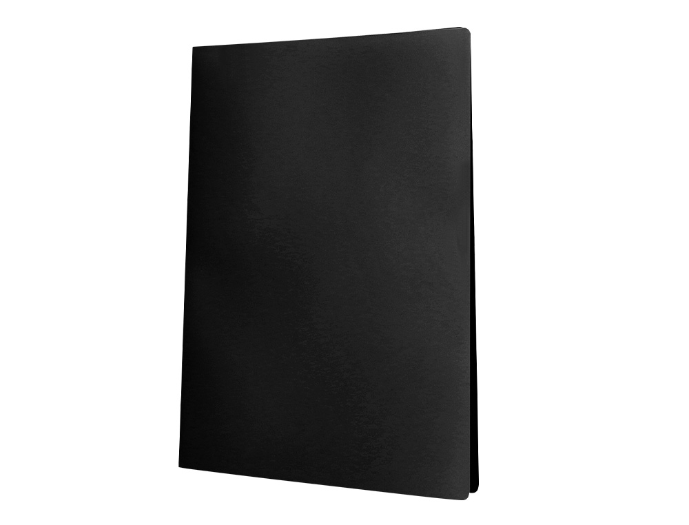 CAPA CATALOGO LIDERPAPEL 40 BOLSAS POLIPROPILENO DIN A4 PRETO OPACO