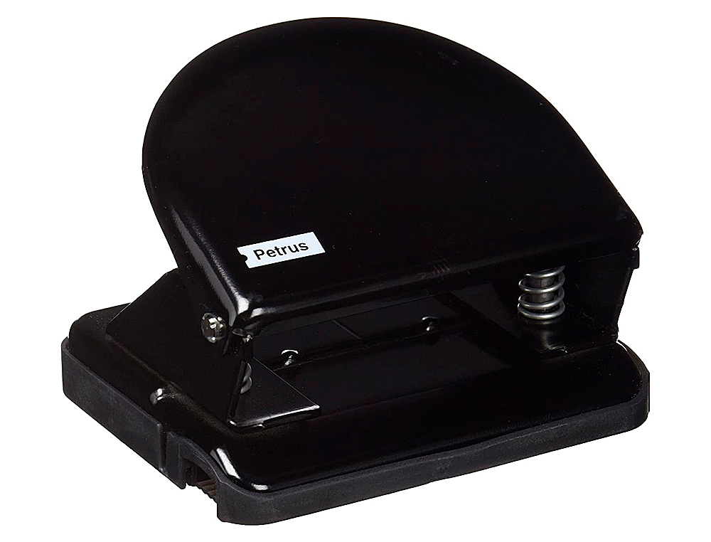 FURADOR PETRUS 52 METALICO CAPACIDADE 20 FOLHAS PRETO