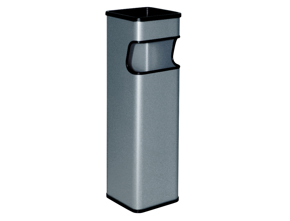 CINZEIRO PAPELEIRA SIE QUADRADO 403 CINZA METALICO MEDIDA 65X18X18 CM