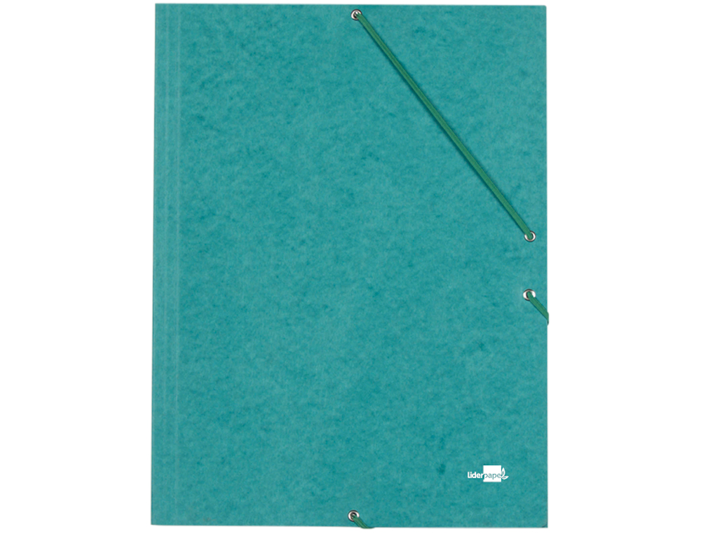 PASTA DE ELASTICOS LIDERPAPEL FOLIO VERDE