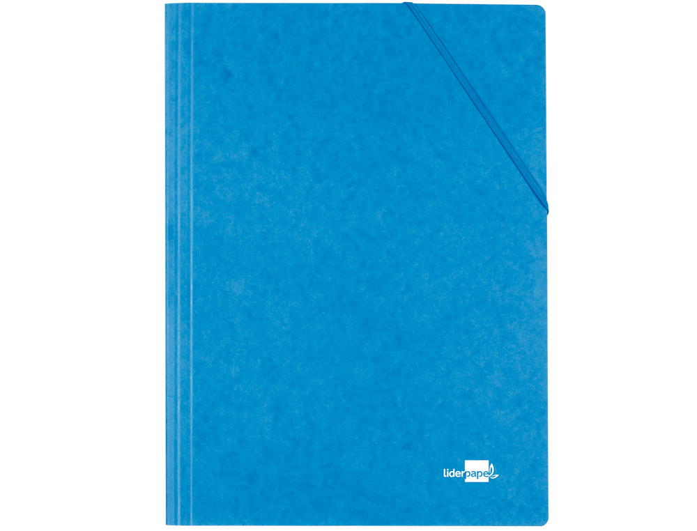 PASTA DE ELASTICOS LIDERPAPEL FOLIO AZUL