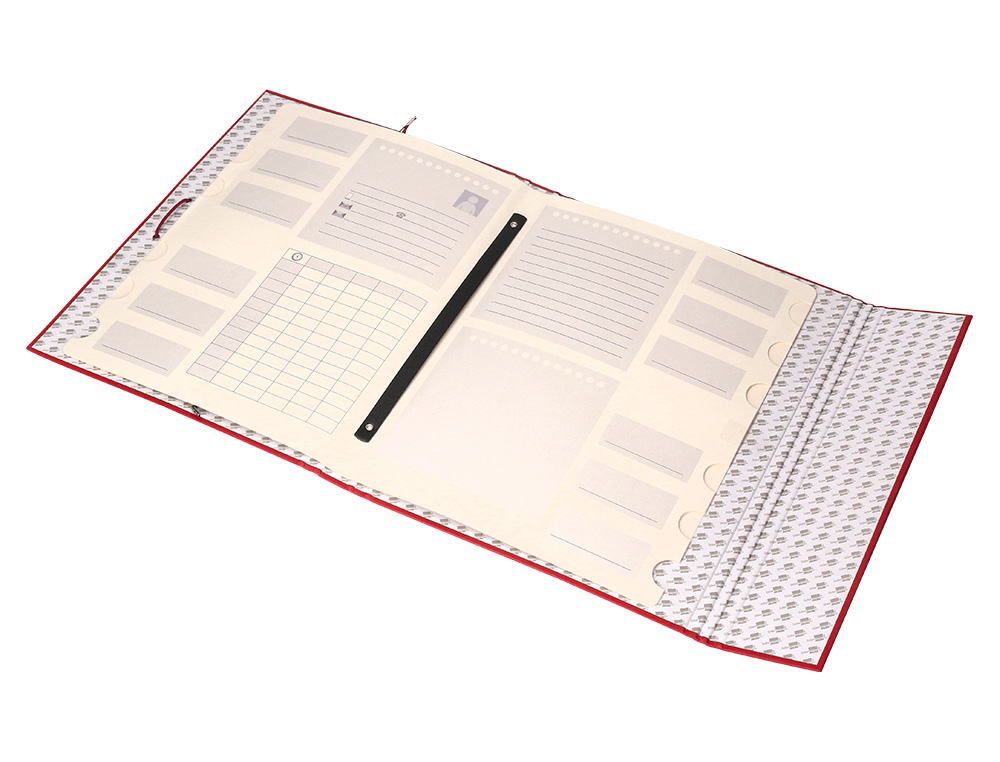 PASTA CLASSIFICADORA LIDERPAPEL COM 12 DEPARTAMENTOS VERMELHA