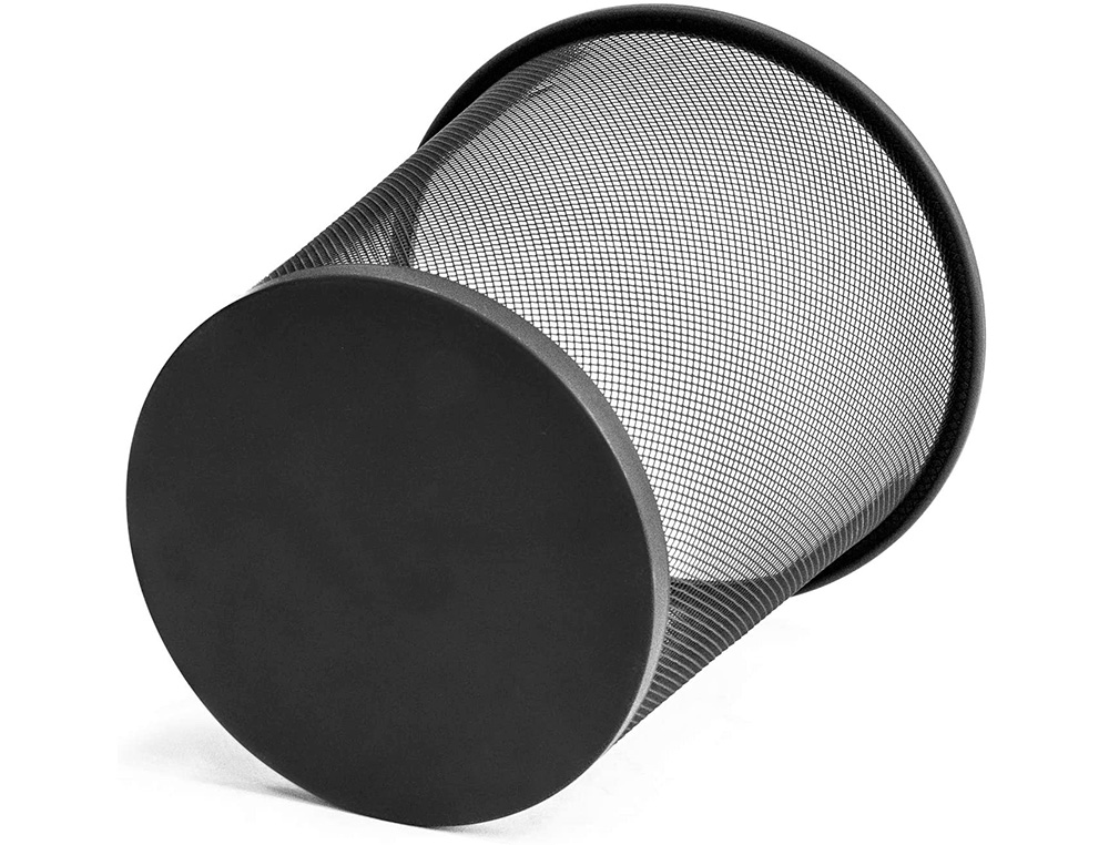 CESTO DE PAPEIS Q-CONNECT DE REDE METALICO PRETO CAPACIDADE 13 LITROS 28X26,5 CM