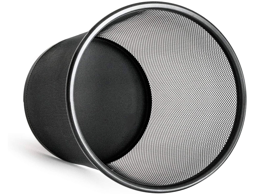 CESTO DE PAPEIS Q-CONNECT DE REDE METALICO PRETO CAPACIDADE 13 LITROS 28X26,5 CM