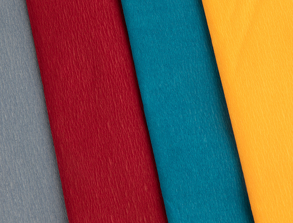 PAPEL CREPE EM CELOFANE LIDERPAPEL 50 CM X 2,5 M VERMELHO CLASSICO