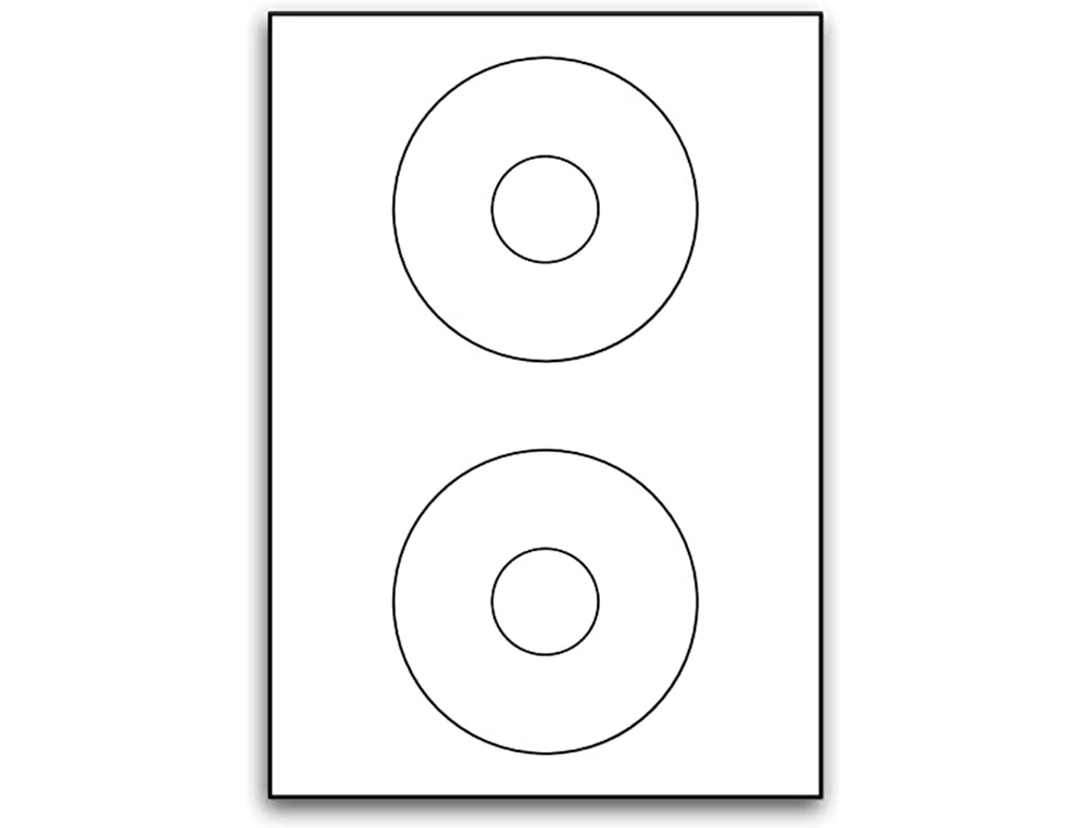ETIQUETAS ADESIVAS Q-CONNECT DIN A4 117 MM DIAMETRO