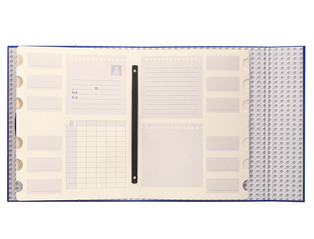 PASTA CLASSIFICADORA LIDERPAPEL COM 12 DEPARTAMENTOS AZUL