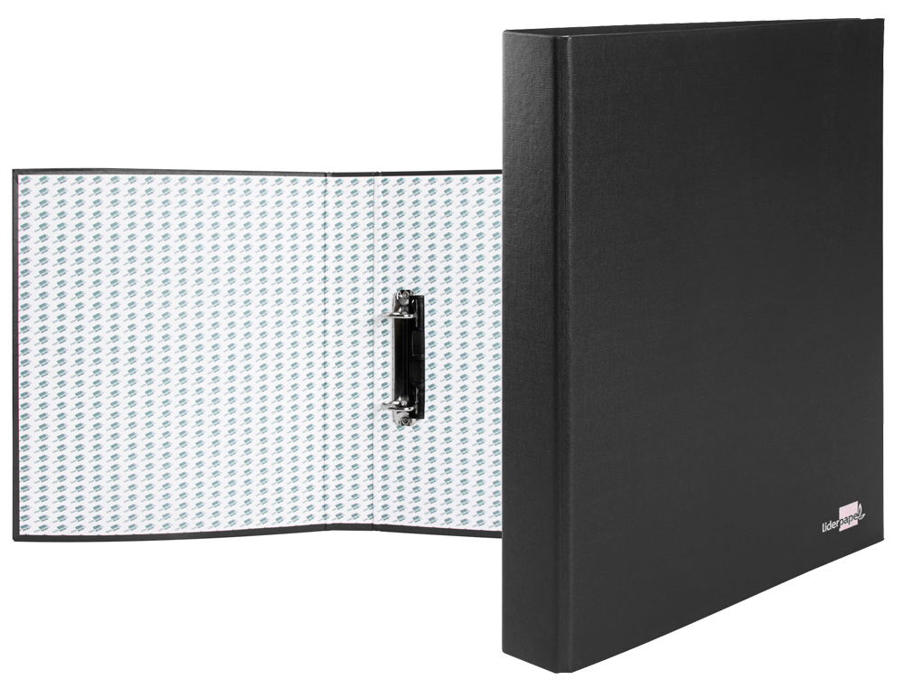CAPA LIDERPAPEL DE ANEIS PAPER COAT FORRO PVC 2 ANEIS 25 MM PRETO