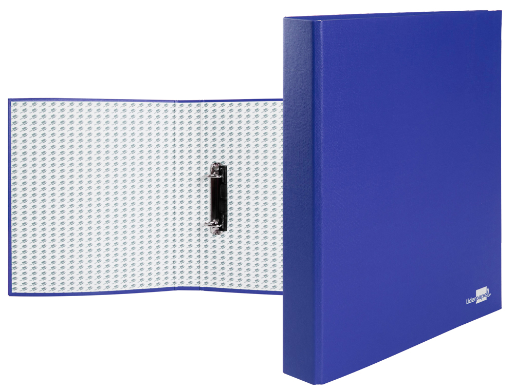 CAPA LIDERPAPEL DE ANEIS PAPER COAT FORRO PVC 2 ANEIS 25 MM AZUL
